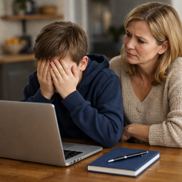 Kind Verdrietig Om Slechte Cijfers