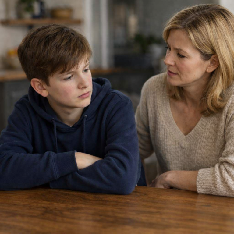 Kind en ouder in gesprek